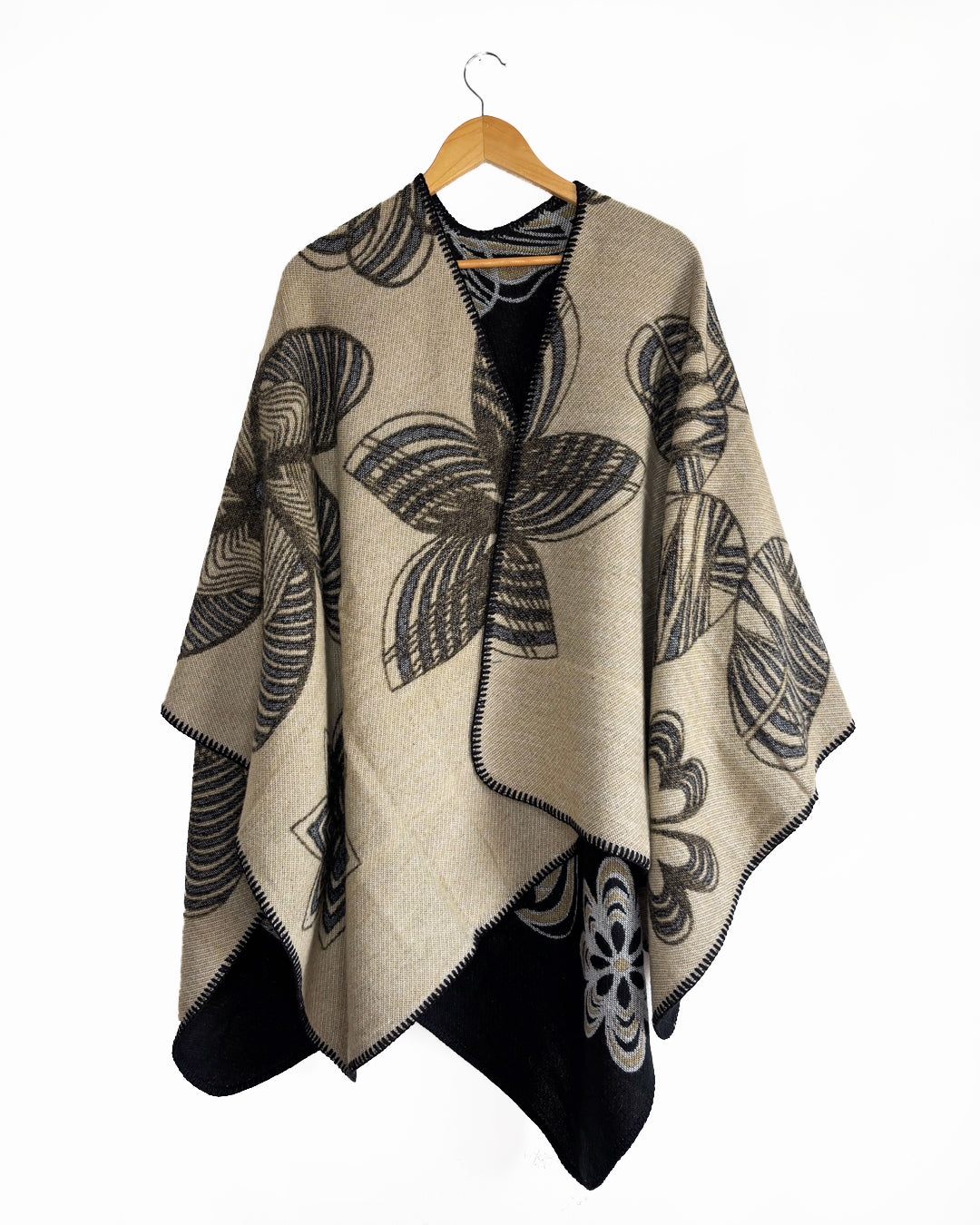Reversible Wrap - Black / Beige
