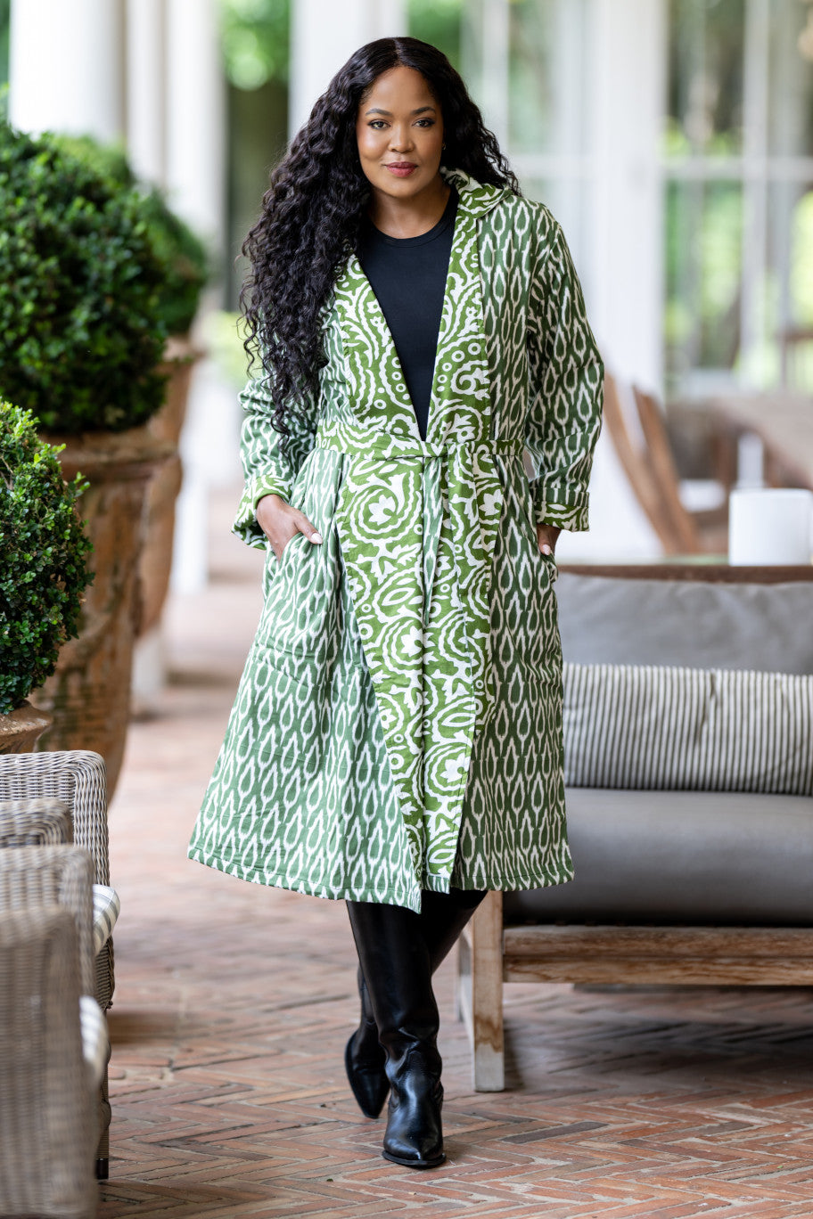 Forest Green - Long Kimono