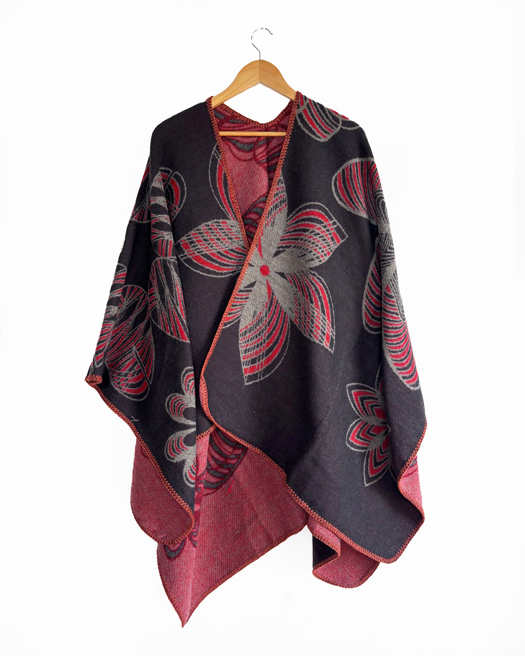 Reversible Wrap - Grey / Red