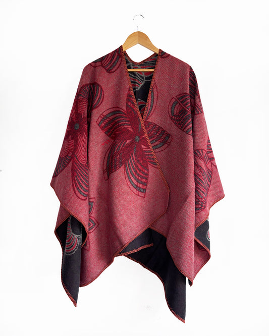 Reversible Wrap - Grey / Red