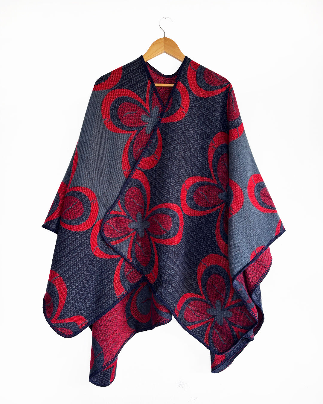 Reversible Wrap - Red / Blue