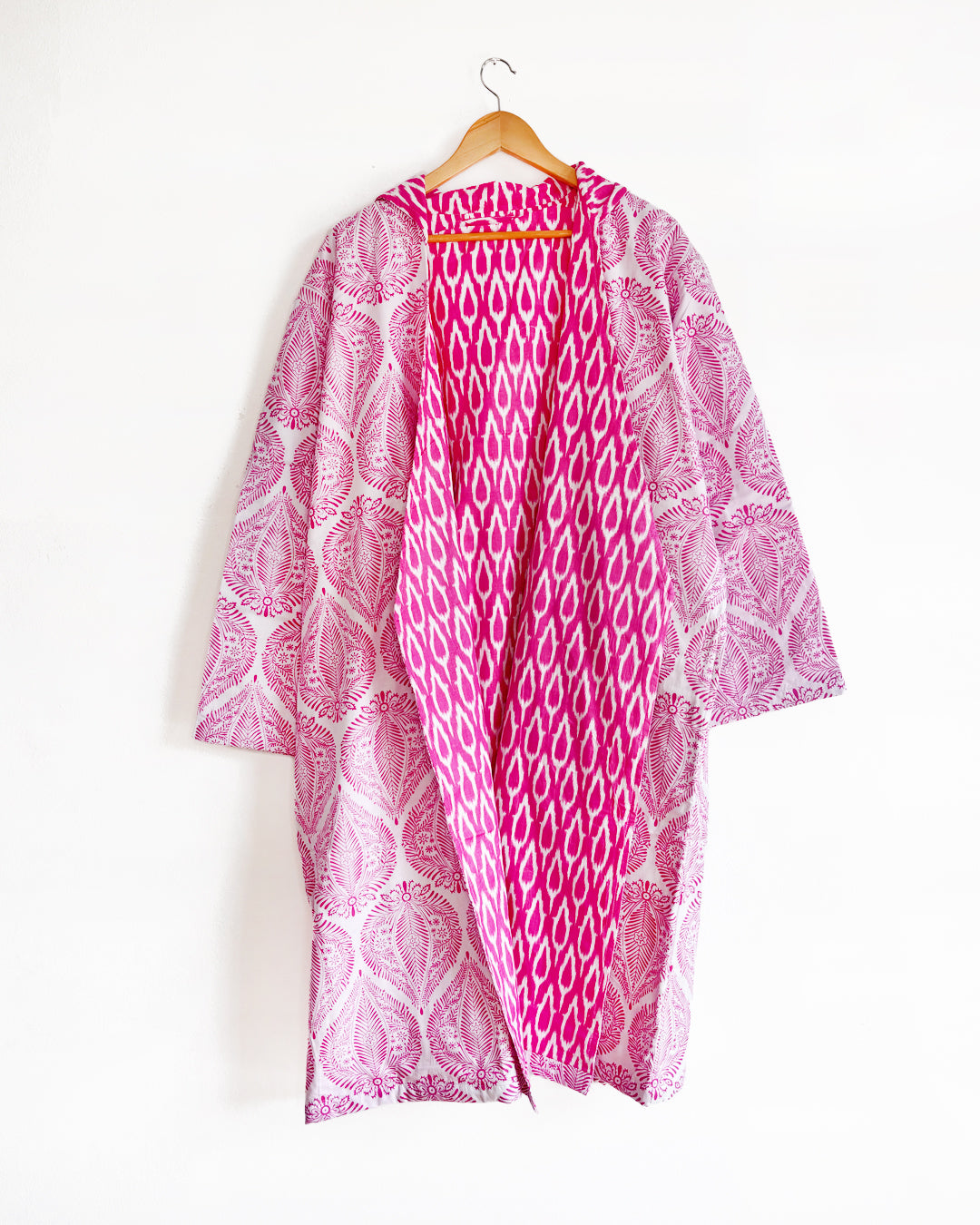 Pink Paisley - Long Kimono