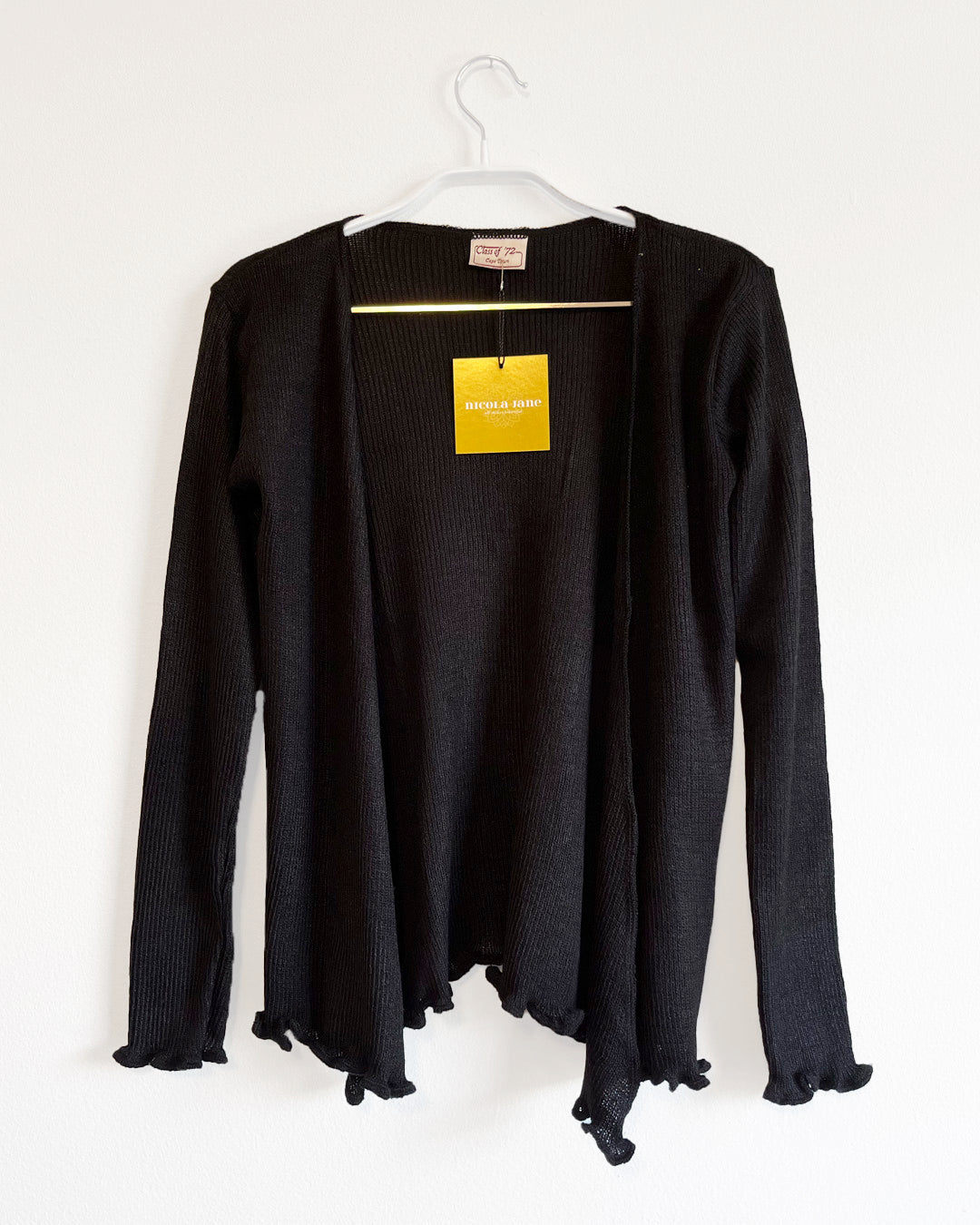Knit wave ties - black
