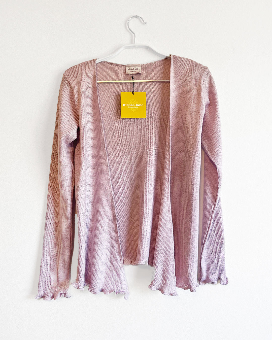 Knit wave ties - pink