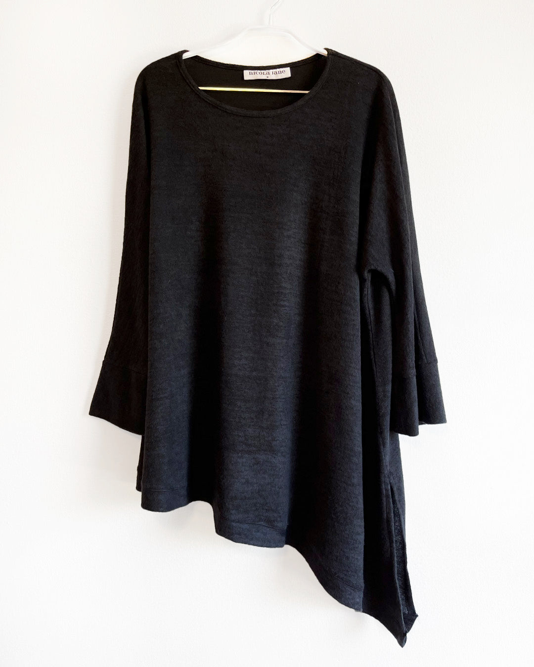 Asymmetrical mohair top