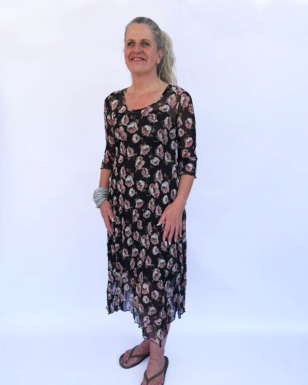 Hanky dress - pink floral