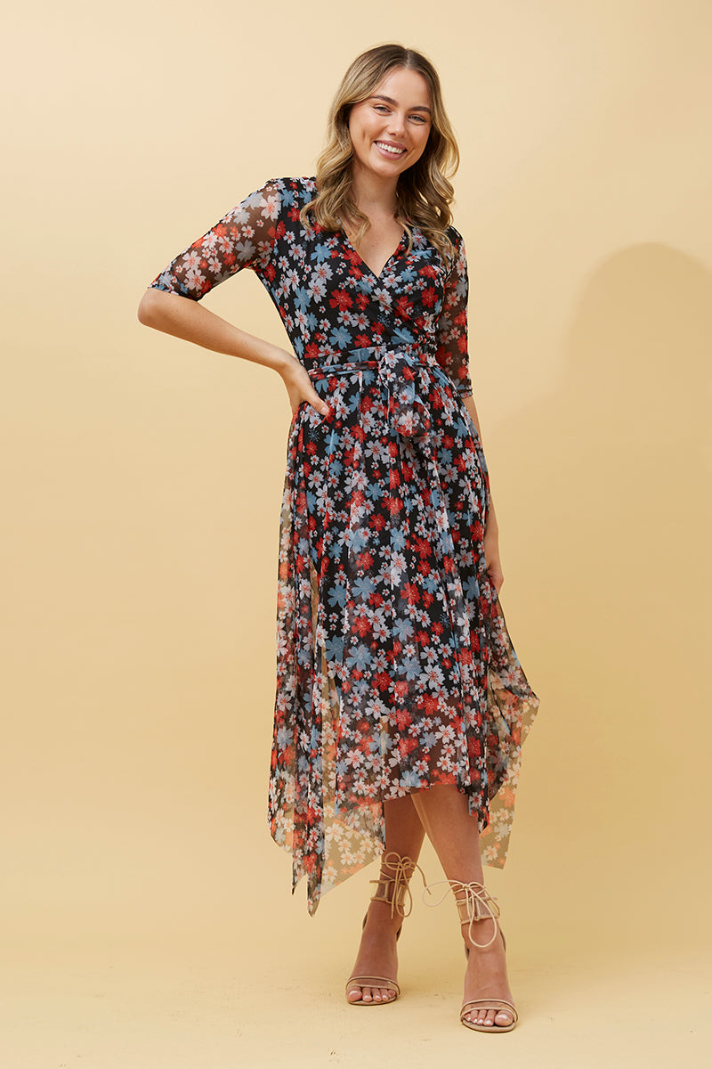 Mesh Floral Dress