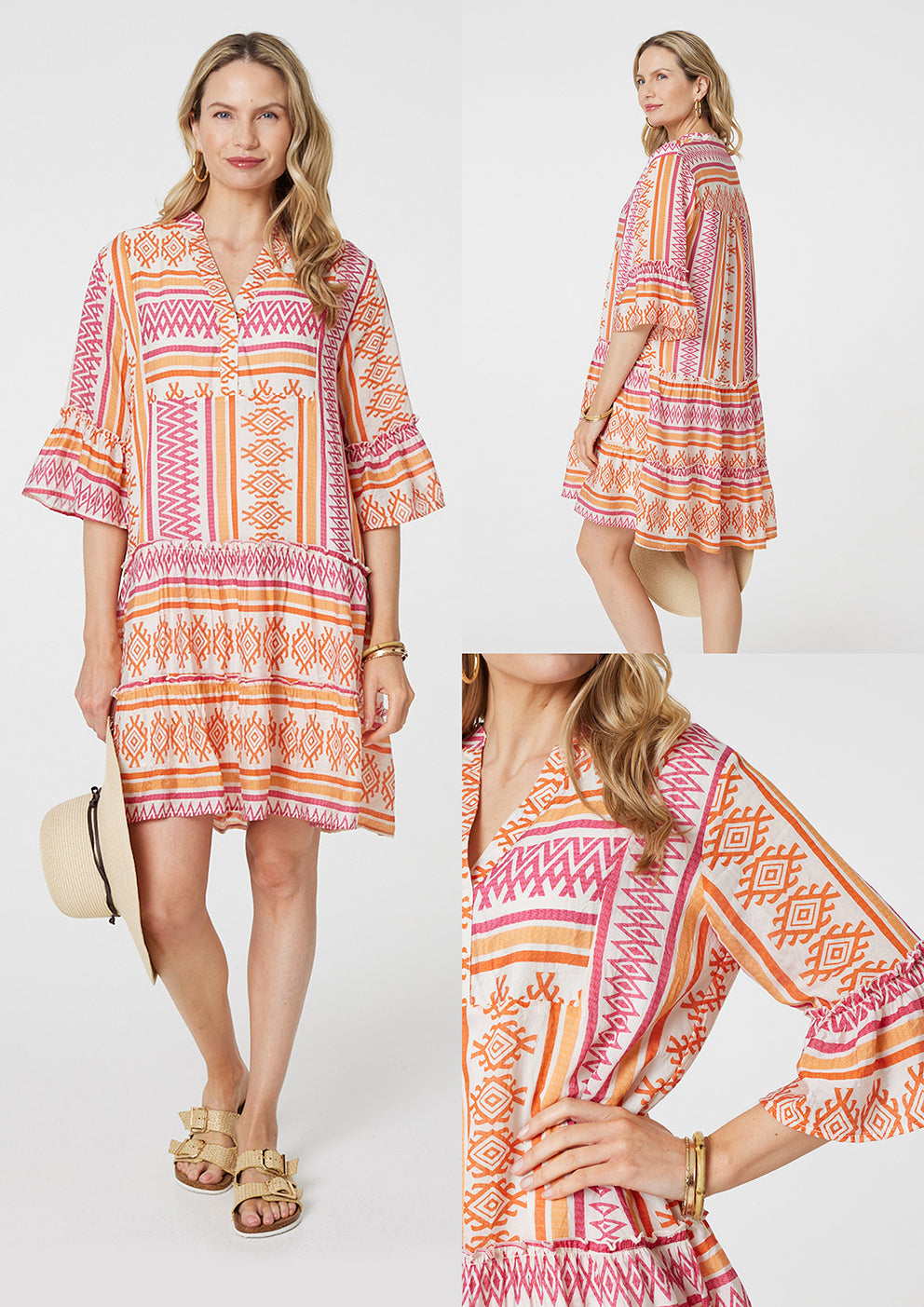 Aztec Tiered Dress