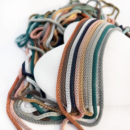 Mesh Necklace - Navy