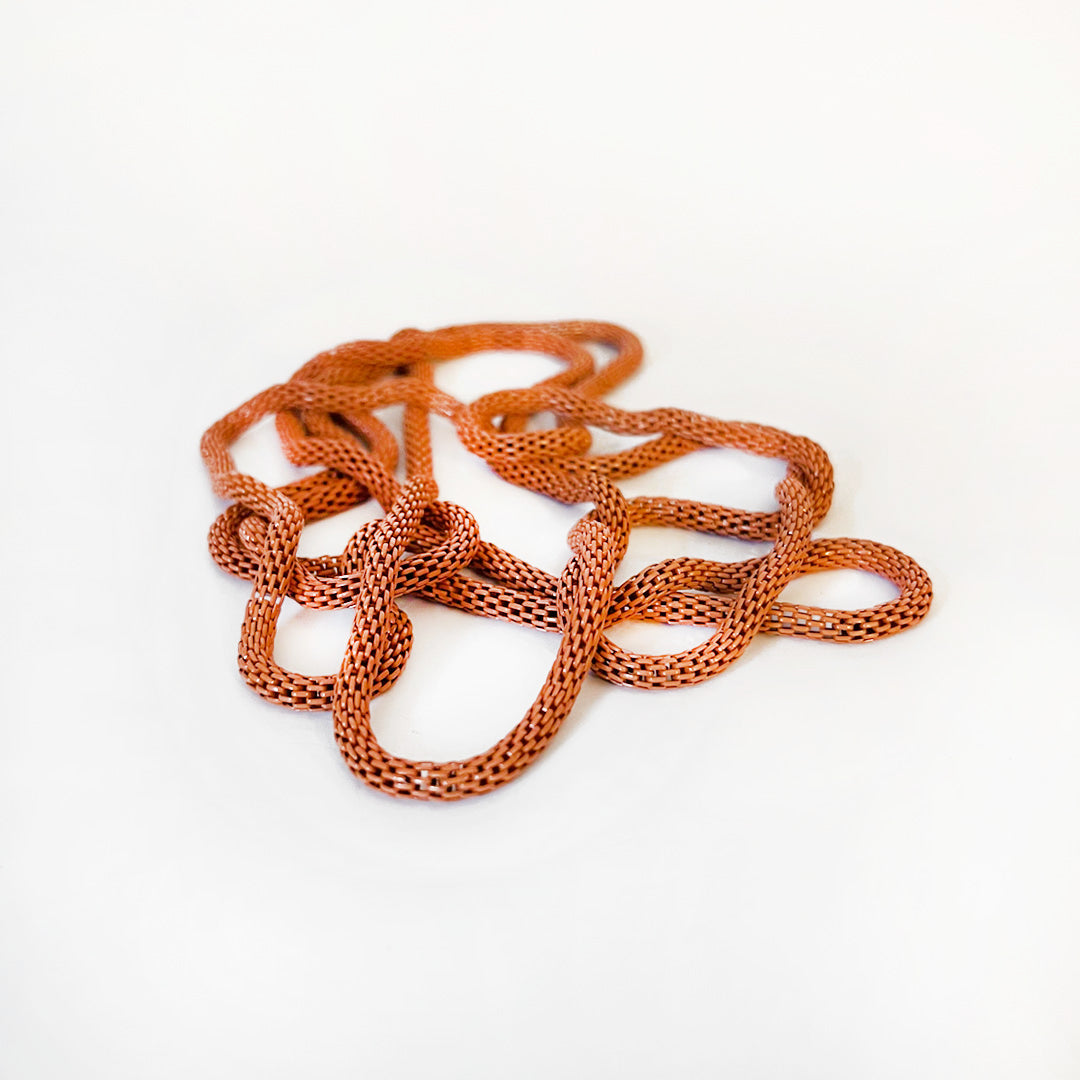 Mesh Necklace - Burnt Orange