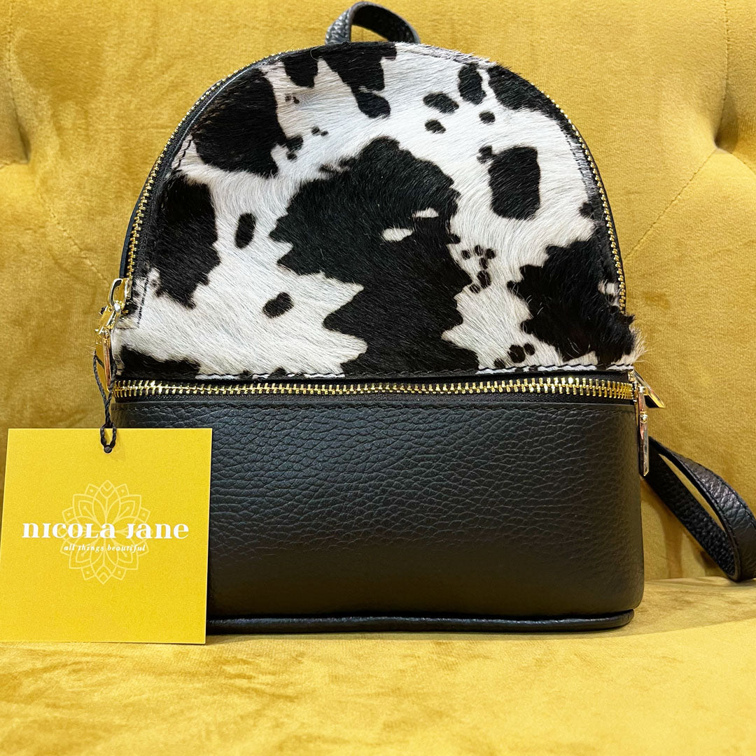 Leather & Cow Hide Back Pack