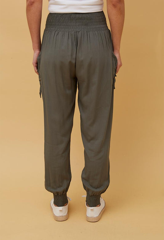 Izabel - Olive Pocket Pants