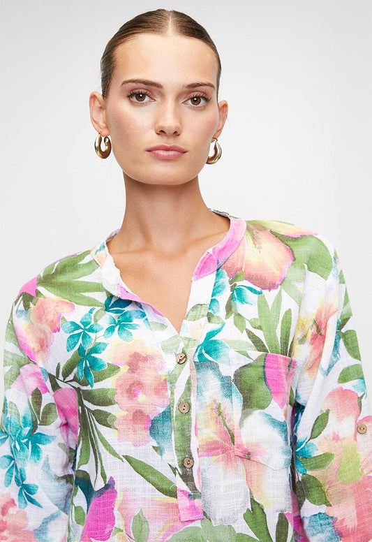 Stella Morgan Roll-Up Sleeve Top