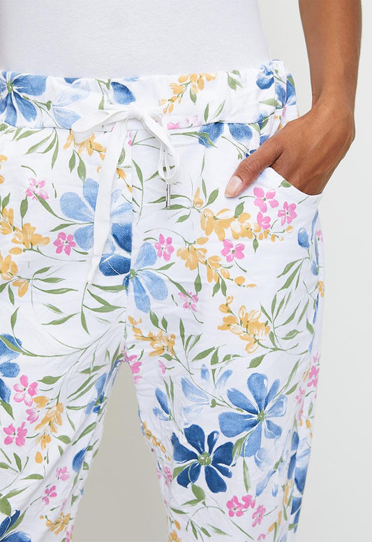 Izabel - White & Wildflower Jogger