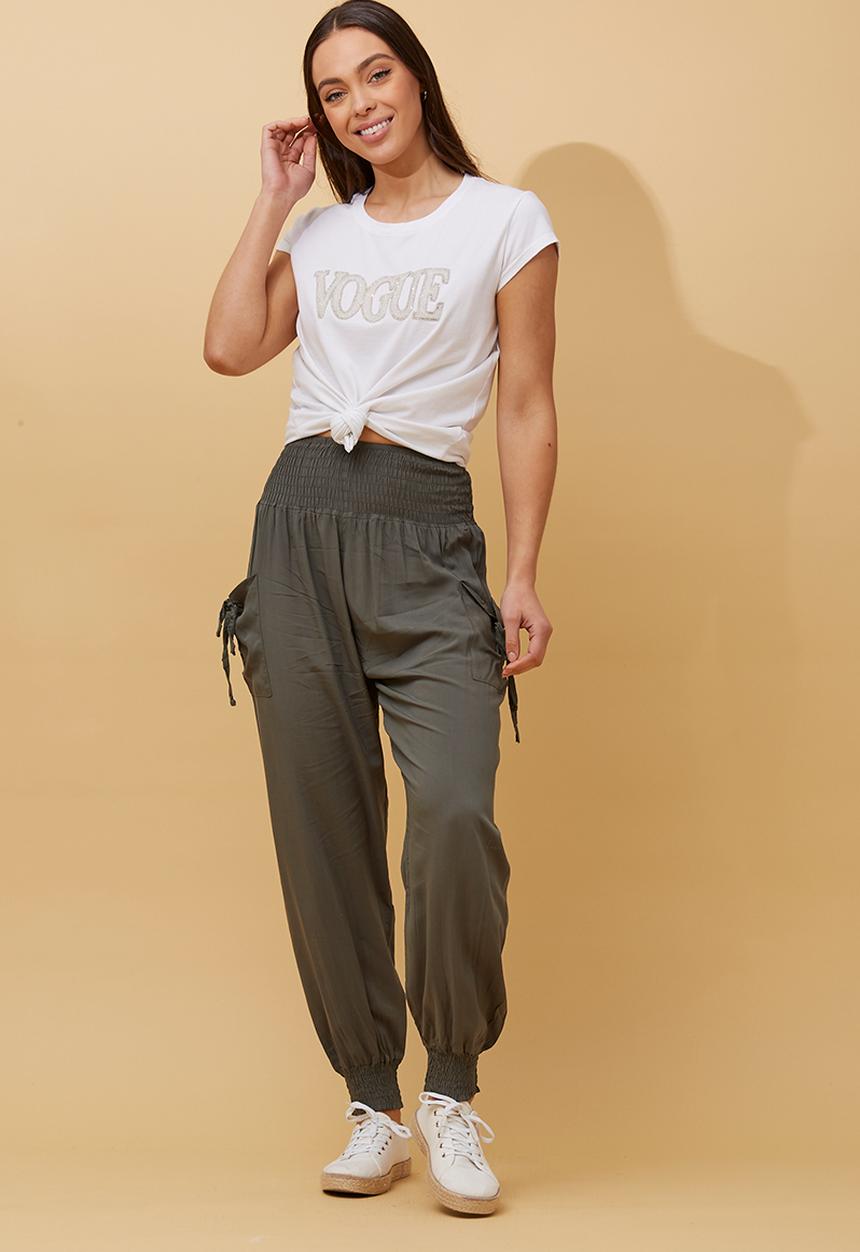 Izabel - Olive Pocket Pants