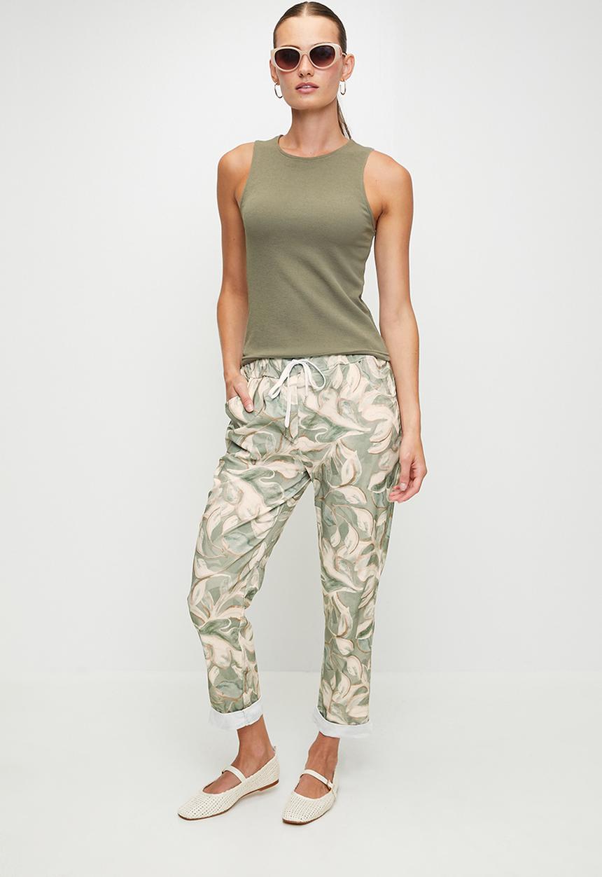 Stella Morgan - Green & Cream Jogger