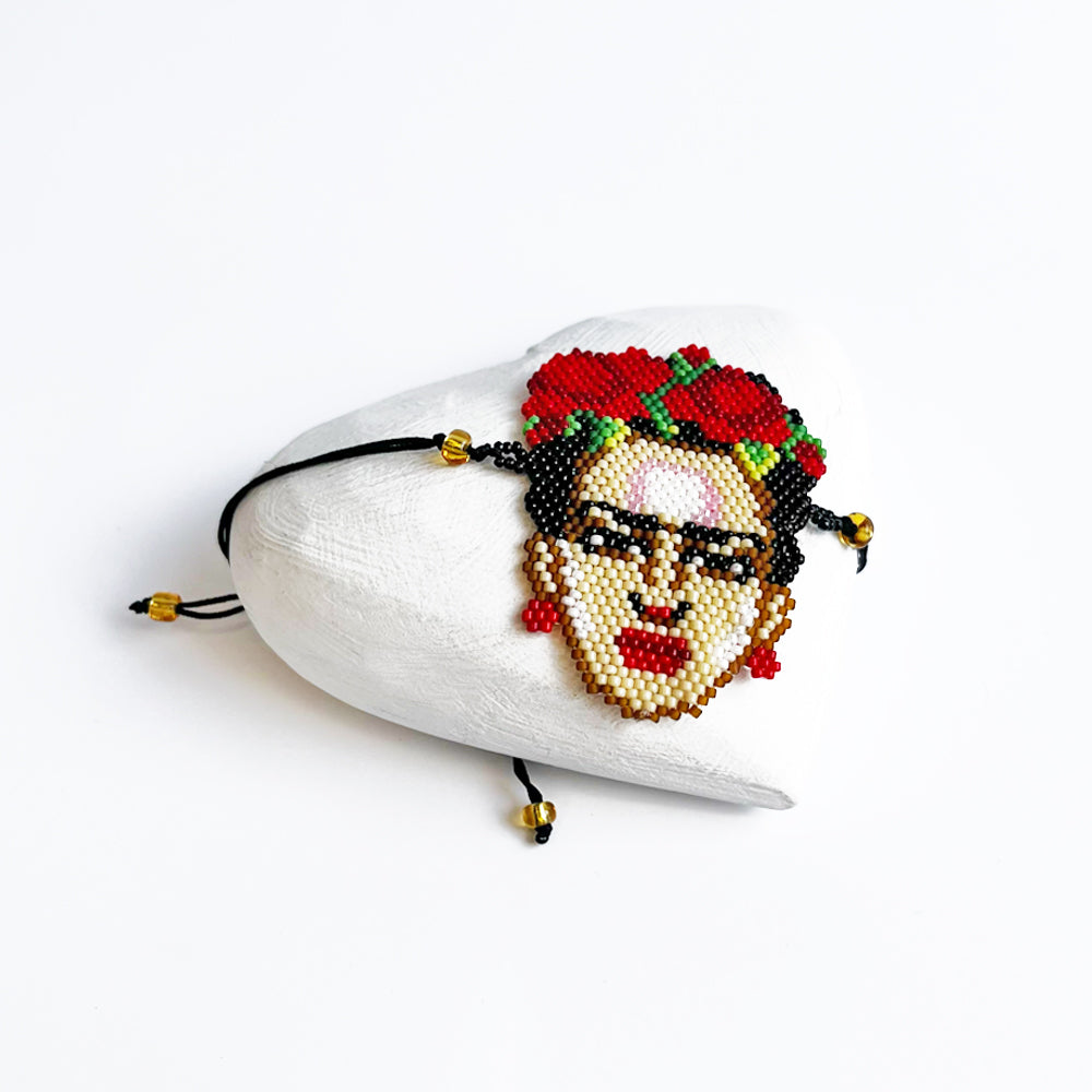 Beaded Frida Khalo bracelet