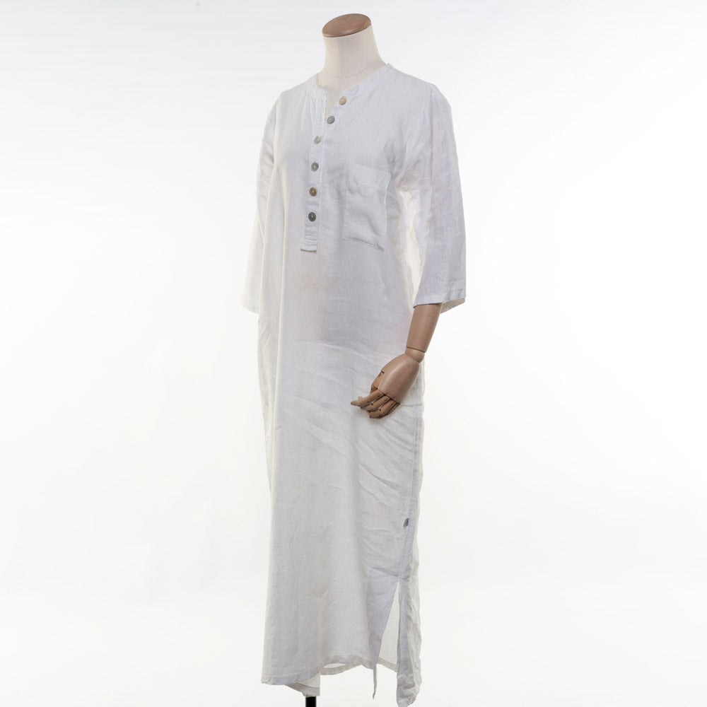 White linen grandpa caftan