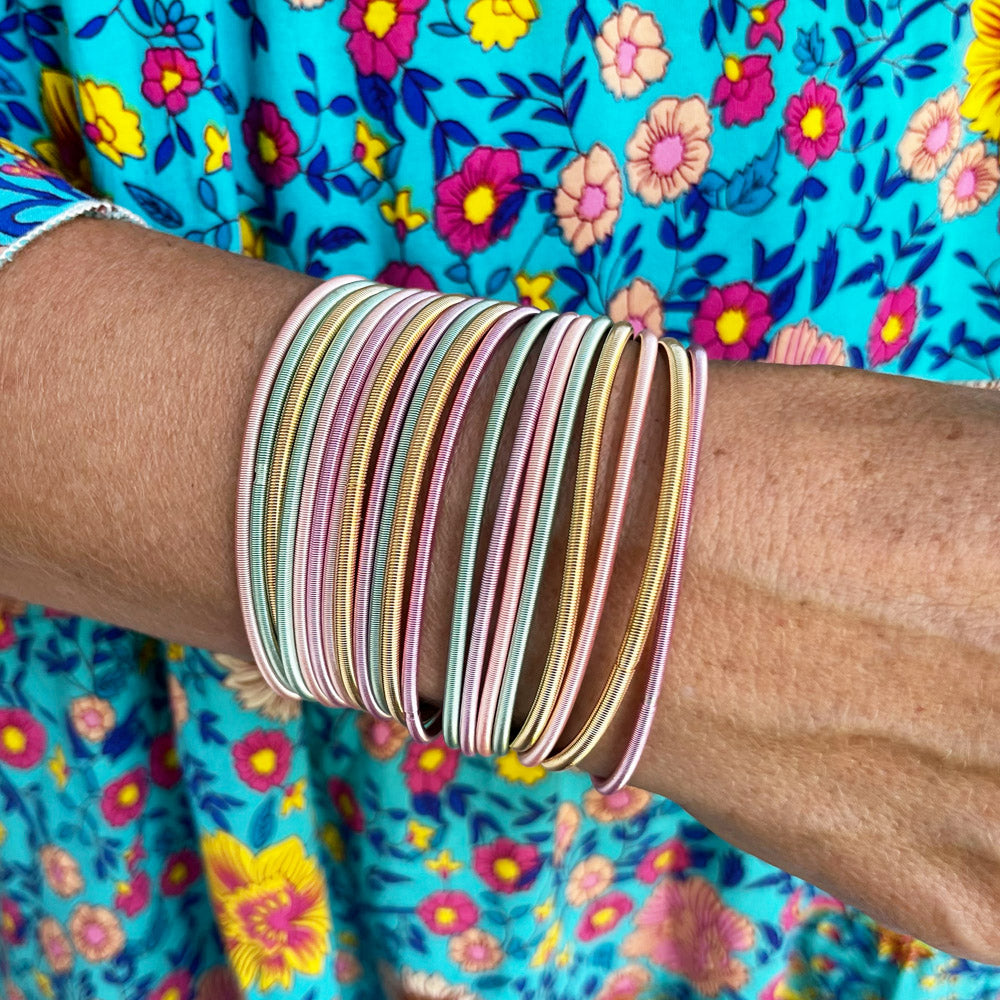 Silver Metal Slinky Spring Bracelets