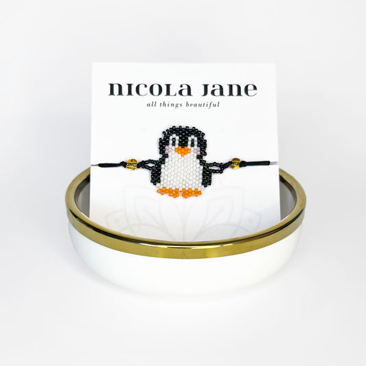 Beaded bracelet - penguin
