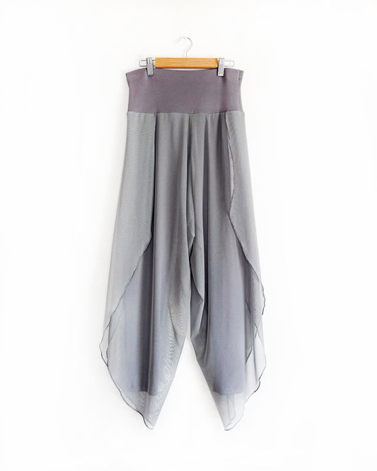 Mesh Wrap Pants - Grey