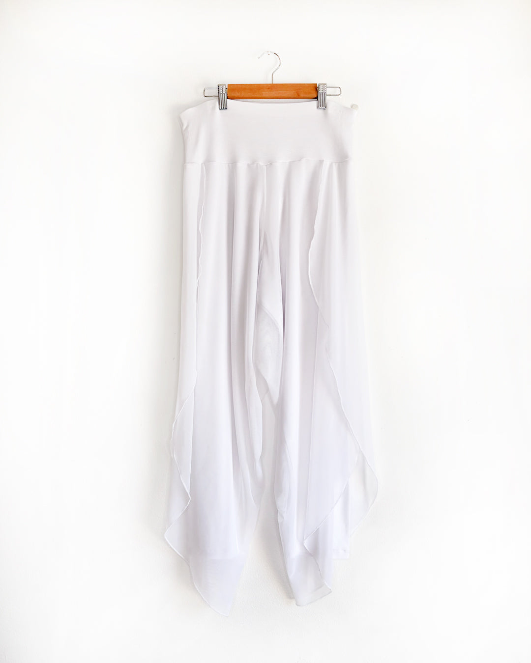 Mesh Wrap Pants - White