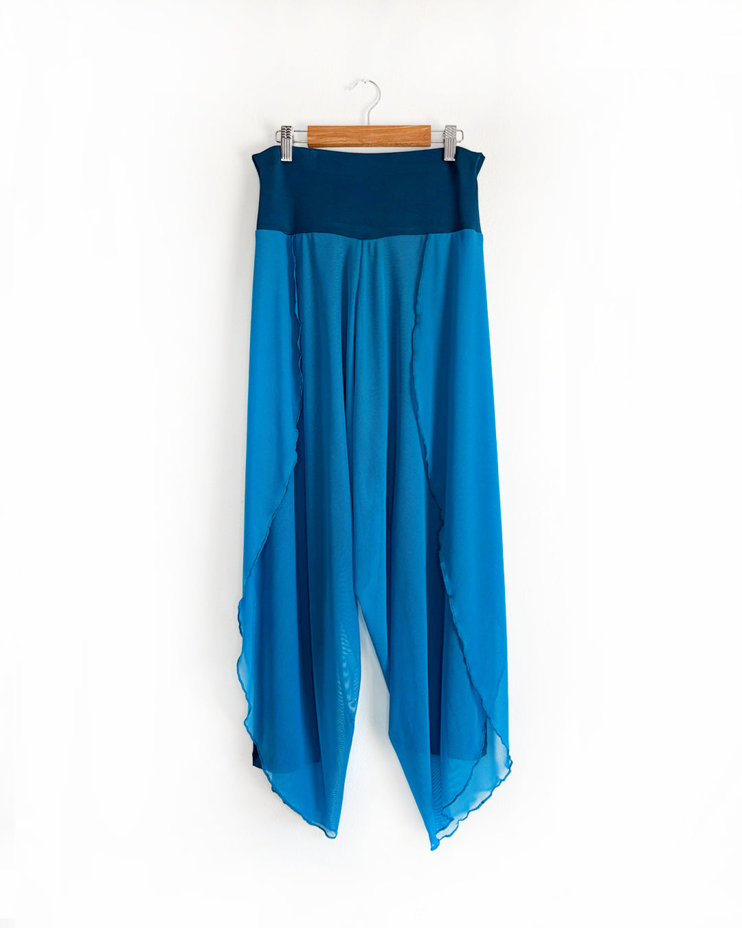 Mesh Wrap Pants - Teal