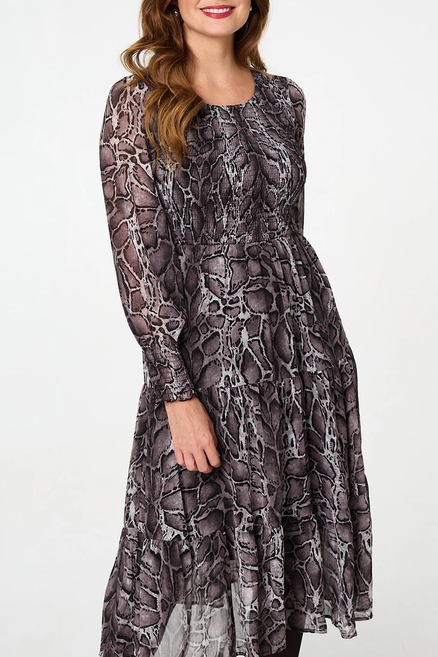 Stella Morgan Animal Print Dress - Black