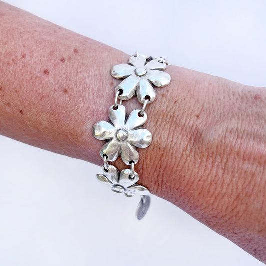 Daisy Silver Bracelet