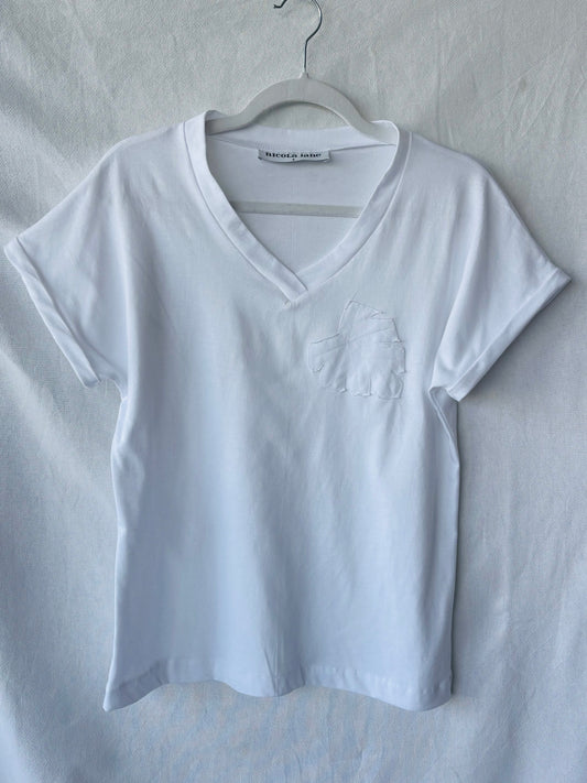 White Leaf Detail T-shirt
