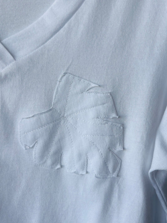 White Leaf Detail T-shirt