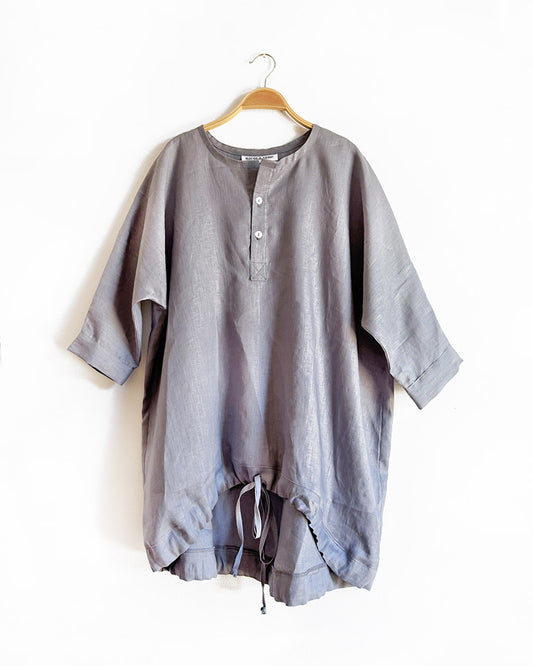 Grey Linen Pizzazz Top