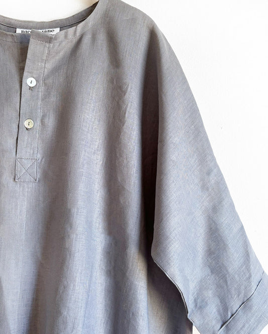 Grey Linen Pizzazz Top