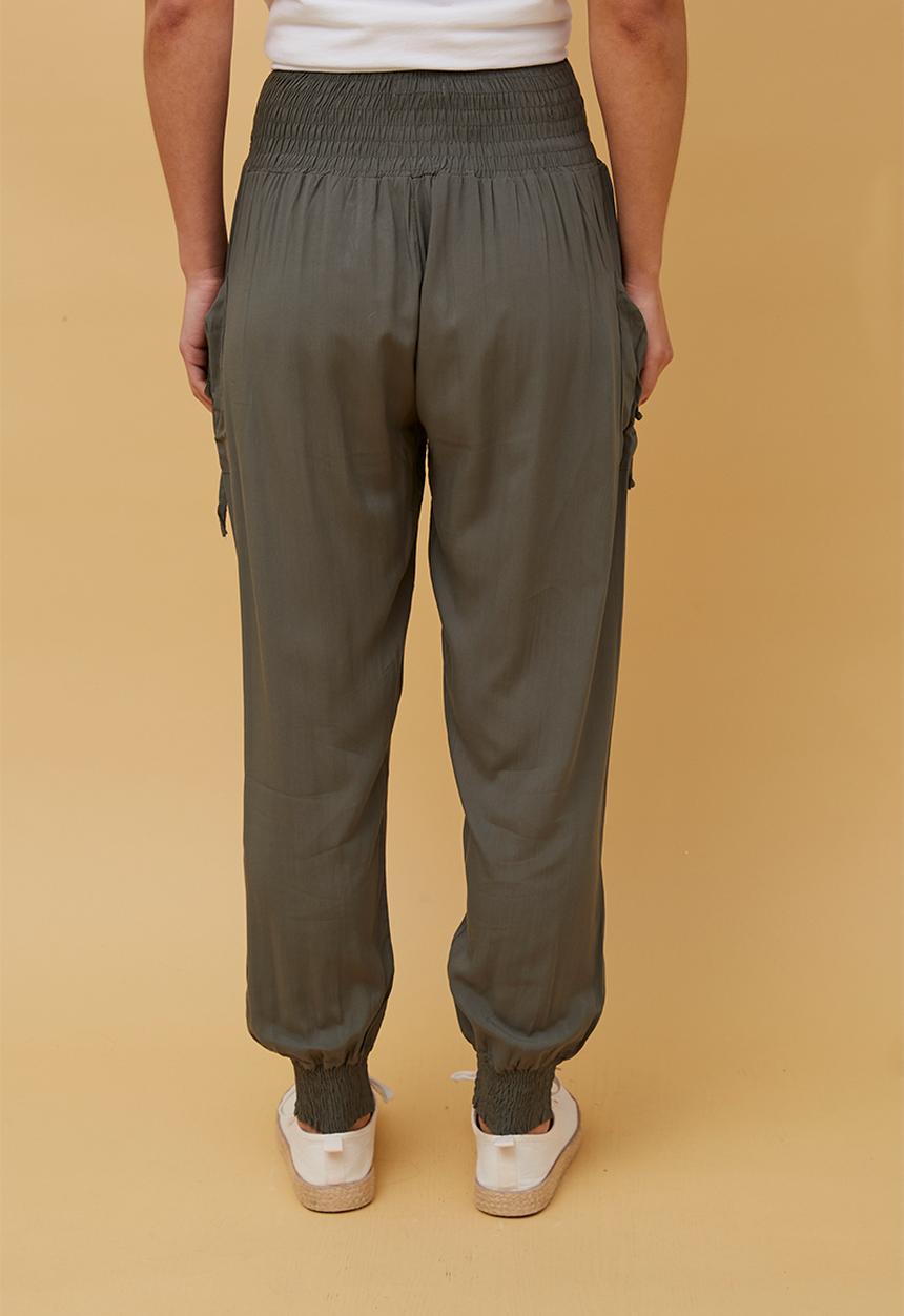 Izabel - Olive Pocket Pants