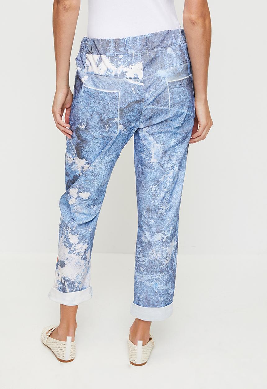 Stella Morgan - Vibrant Orange Flower Joggers