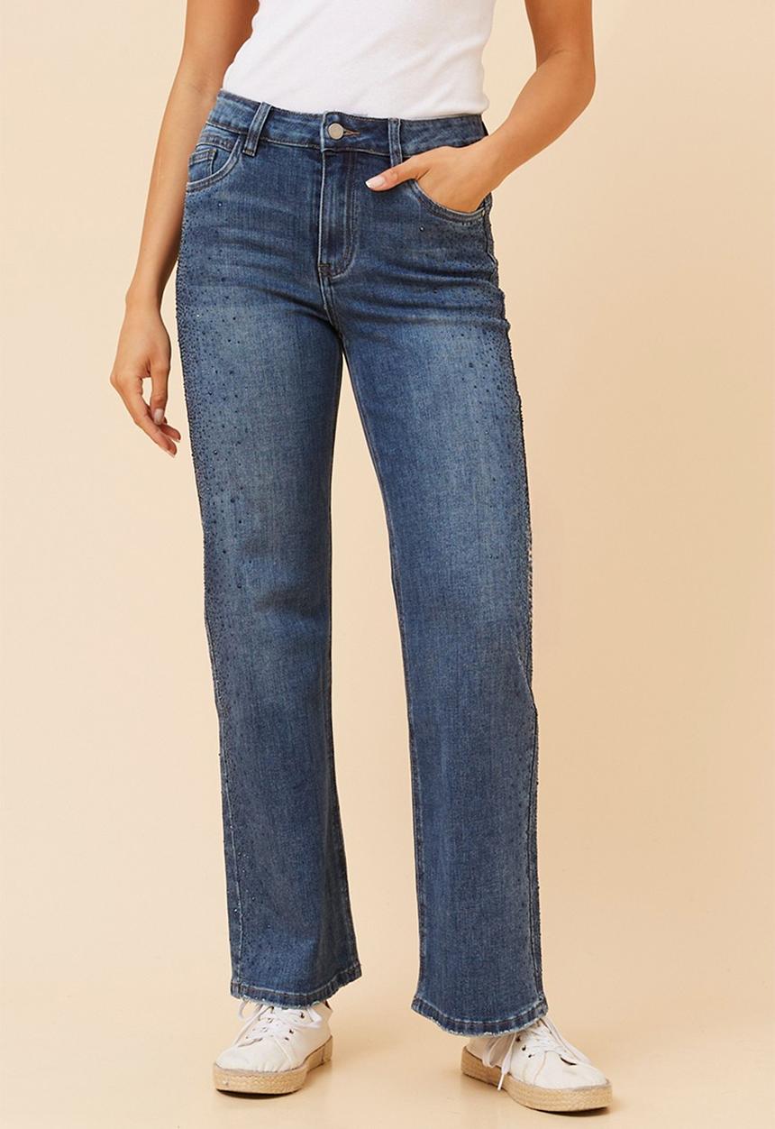 Stella Morgan - Dark Denim Glitter Jeans