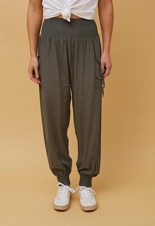 Izabel - Olive Pocket Pants