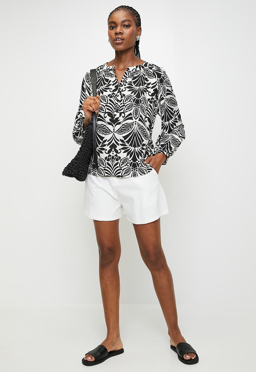 Izabel - Long Sleeve Printed Blouse