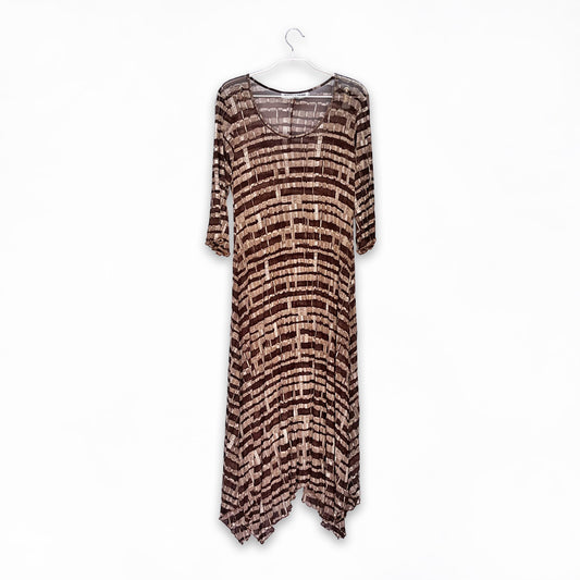 Hanky dress - taupe mesh