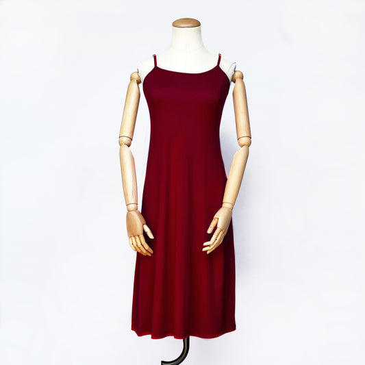 Maroon viscose cami dress