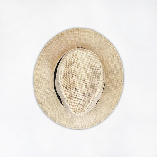 Cream Paper Panama Hat