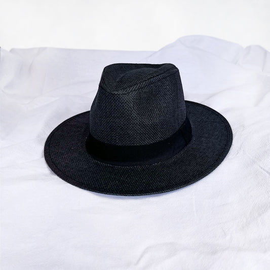 Black Paper Panama Hat