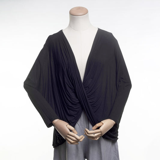 Twist top black viscose lycra