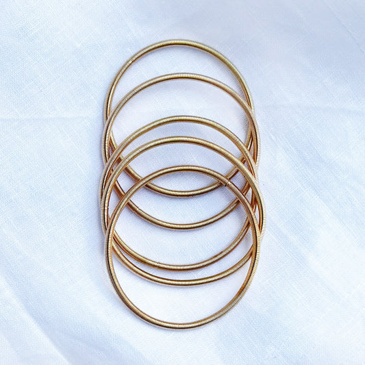 Gold Metal Slinky Spring Bracelets