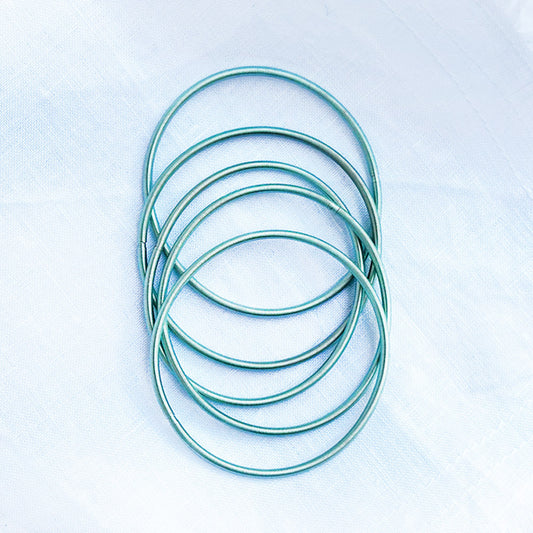 Light Blue / Green Metal Slinky Spring Bracelets